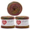 imageRed Heart Roll with It Sparkle Diamonds Yarn  3 Pack of 150g53oz  Acrylic Blend  4 Medium Worsted  561 Yards  KnittingCrochetCurtain Call