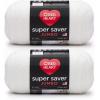 imageRed Heart Super Saver Jumbo Orchid Yarn  2 Pack of 396g14oz  Acrylic  4 Medium Worsted  744 Yards  KnittingCrochetWhite