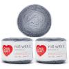 imageRed Heart Roll with It Sparkle Diamonds Yarn  3 Pack of 150g53oz  Acrylic Blend  4 Medium Worsted  561 Yards  KnittingCrochetDiamonds