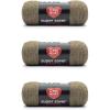 imageRed Heart Super Saver Metallic Light Gray Yarn  3 Pack of 5oz142g  Acrylic  4 Medium Worsted  255 Yards  KnittingCrochetKhaki