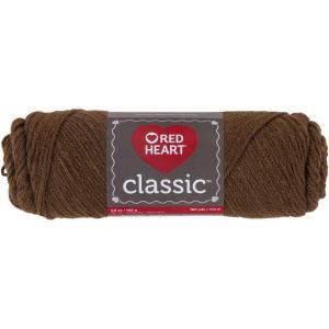imageRED HEART 61453 Classic Yarn MaizeMid Brown