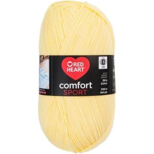 imageRED HEART Comfort Sport Yarn DenimButter Yellow