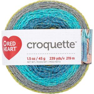imageRED HEART E8879527 Croquette crochet thread Berry BlissRiver Rocks