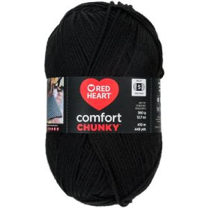 imageRED Heart Comfort Chunky Yarn WhiteBlack