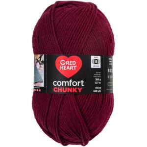 imageRED Heart Comfort Chunky Yarn WhiteClaret