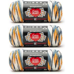 imageRed Heart All in One Granny Square Soft White  Green Scream Yarn  3 Pack of 250g88oz  100 Acrylic  4 Worsted Medium  381m417Yards  for Knitting Crochet and AmigurumiPeachy Keen