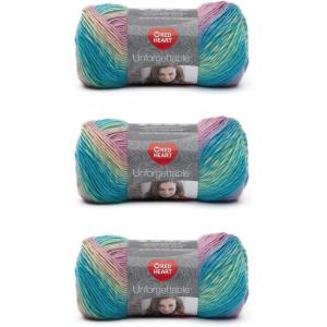 imageRed Heart Boutique Unforgettable Tidal Yarn  3 Pack of 100g35oz  Acrylic  4 Medium Worsted  270 Yards  KnittingCrochetCandied