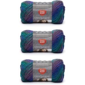 imageRed Heart Boutique Unforgettable Tidal Yarn  3 Pack of 100g35oz  Acrylic  4 Medium Worsted  270 Yards  KnittingCrochetDragonfly