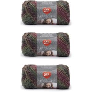 imageRed Heart Boutique Unforgettable Tidal Yarn  3 Pack of 100g35oz  Acrylic  4 Medium Worsted  270 Yards  KnittingCrochetEcho