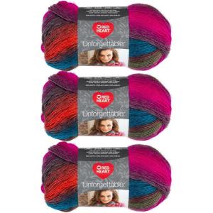 imageRed Heart Boutique Unforgettable Tidal Yarn  3 Pack of 100g35oz  Acrylic  4 Medium Worsted  270 Yards  KnittingCrochetGotham