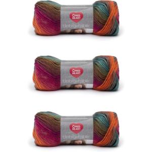 imageRed Heart Boutique Unforgettable Tidal Yarn  3 Pack of 100g35oz  Acrylic  4 Medium Worsted  270 Yards  KnittingCrochetSunrise