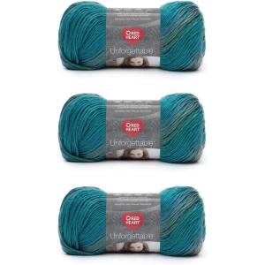 imageRed Heart Boutique Unforgettable Tidal Yarn  3 Pack of 100g35oz  Acrylic  4 Medium Worsted  270 Yards  KnittingCrochetTidal