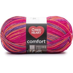 imageRed Heart Comfort Burnt Orange Yarn  1 Pack of 16oz454g  Acrylic  4 Medium Worsted  867 Yards  KnittingCrochetBright PinkOrangePurple