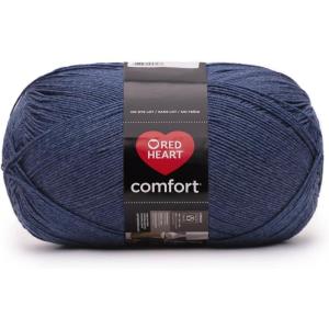 imageRed Heart Comfort Burnt Orange Yarn  1 Pack of 16oz454g  Acrylic  4 Medium Worsted  867 Yards  KnittingCrochetDark Denim