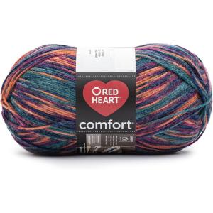 imageRed Heart Comfort Burnt Orange Yarn  1 Pack of 16oz454g  Acrylic  4 Medium Worsted  867 Yards  KnittingCrochetOrangeNavy Magenta
