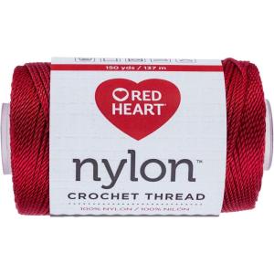 imageRed Heart Fashion Size 3 Crochet Thread BlackNylon