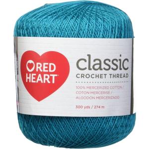 imageRed Heart Fashion Size 3 Crochet Thread BlackPeacock