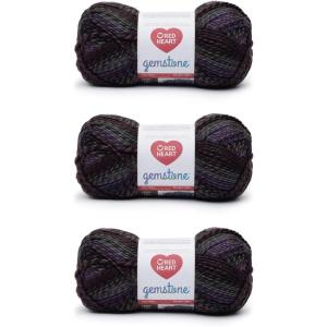 imageRed Heart Gemstone Onyx Yarn  3 Pack of 200g7oz  Acrylic  5 Bulky  312 Yards  Knitting Crocheting ampamp CraftsAmetrine
