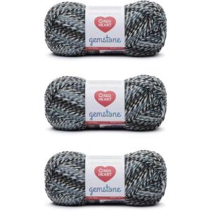 imageRed Heart Gemstone Onyx Yarn  3 Pack of 200g7oz  Acrylic  5 Bulky  312 Yards  Knitting Crocheting ampamp CraftsOnyx