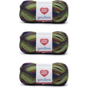 imageRed Heart Gemstone Onyx Yarn  3 Pack of 200g7oz  Acrylic  5 Bulky  312 Yards  Knitting Crocheting ampamp CraftsPeridot