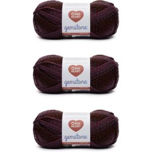 imageRed Heart Gemstone Onyx Yarn  3 Pack of 200g7oz  Acrylic  5 Bulky  312 Yards  Knitting Crocheting ampamp CraftsRuby