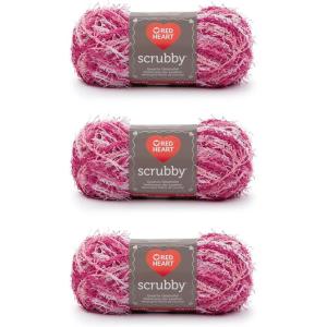 imageRed Heart Scrubby Jelly Yarn  3 Pack of 85g3oz  Polyester  4 Medium Worsted  78 Yards  KnittingCrochetCandy