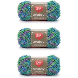 imageRed Heart Scrubby Jelly Yarn  3 Pack of 85g3oz  Polyester  4 Medium Worsted  78 Yards  KnittingCrochetCapri