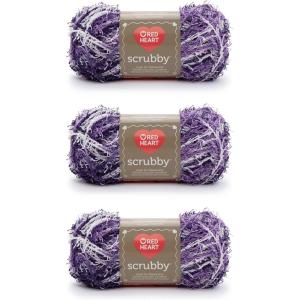 imageRed Heart Scrubby Jelly Yarn  3 Pack of 85g3oz  Polyester  4 Medium Worsted  78 Yards  KnittingCrochetJelly