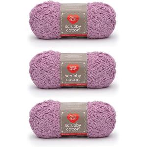 imageRed Heart Scrubby Jelly Yarn  3 Pack of 85g3oz  Polyester  4 Medium Worsted  78 Yards  KnittingCrochetLavender