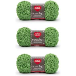 imageRed Heart Scrubby Jelly Yarn  3 Pack of 85g3oz  Polyester  4 Medium Worsted  78 Yards  KnittingCrochetLime