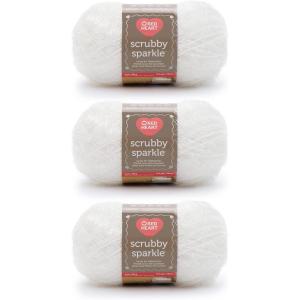 imageRed Heart Scrubby Jelly Yarn  3 Pack of 85g3oz  Polyester  4 Medium Worsted  78 Yards  KnittingCrochetMarshmallow