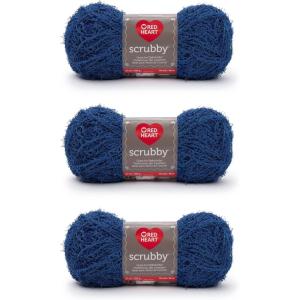 imageRed Heart Scrubby Jelly Yarn  3 Pack of 85g3oz  Polyester  4 Medium Worsted  78 Yards  KnittingCrochetRoyal