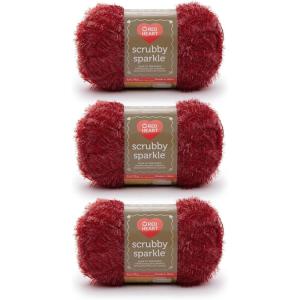 imageRed Heart Scrubby Jelly Yarn  3 Pack of 85g3oz  Polyester  4 Medium Worsted  78 Yards  KnittingCrochetStrawberry