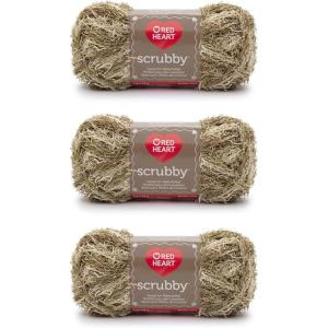 imageRed Heart Scrubby Sparkle Grape Yarn  3 Pack of 85g3oz  Polyester  4 Medium Worsted  174 Yards  KnittingCrochetAlmond