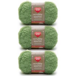 imageRed Heart Scrubby Sparkle Grape Yarn  3 Pack of 85g3oz  Polyester  4 Medium Worsted  174 Yards  KnittingCrochetAvocado