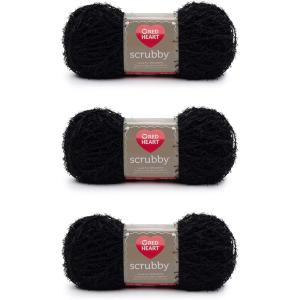 imageRed Heart Scrubby Sparkle Grape Yarn  3 Pack of 85g3oz  Polyester  4 Medium Worsted  174 Yards  KnittingCrochetBlack