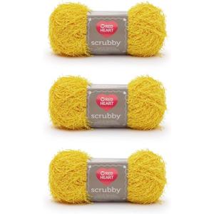 imageRed Heart Scrubby Sparkle Grape Yarn  3 Pack of 85g3oz  Polyester  4 Medium Worsted  174 Yards  KnittingCrochetDuckie