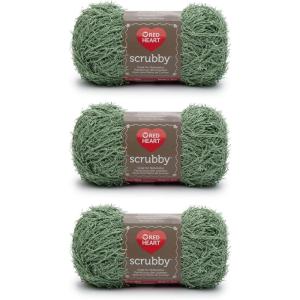 imageRed Heart Scrubby Sparkle Grape Yarn  3 Pack of 85g3oz  Polyester  4 Medium Worsted  174 Yards  KnittingCrochetGreen Tea