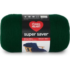 imageRed Heart Super Saver 1000gm Hunter Green Yarn  1 Pack of 352oz998g  100 Acrylic  4 Worsted Medium  1860 Yards for Knitting Crocheting Crafts ampamp AmigurumiHunter Green