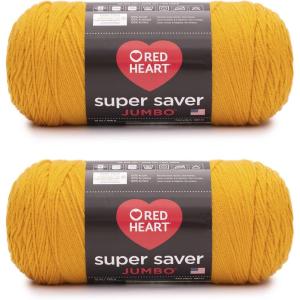 imageRed Heart Super Saver Jumbo Orchid Yarn  2 Pack of 396g14oz  Acrylic  4 Medium Worsted  744 Yards  KnittingCrochetGold