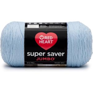 imageRed Heart Super Saver Jumbo Orchid Yarn  2 Pack of 396g14oz  Acrylic  4 Medium Worsted  744 Yards  KnittingCrochetLight Blue