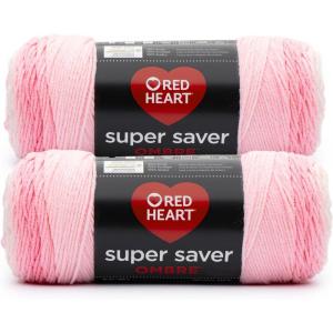 imageRed Heart Super Saver Jumbo Orchid Yarn  2 Pack of 396g14oz  Acrylic  4 Medium Worsted  744 Yards  KnittingCrochetLight Pink