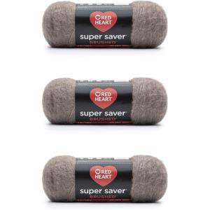 imageRed Heart Super Saver Metallic Light Gray Yarn  3 Pack of 5oz142g  Acrylic  4 Medium Worsted  255 Yards  KnittingCrochetMink