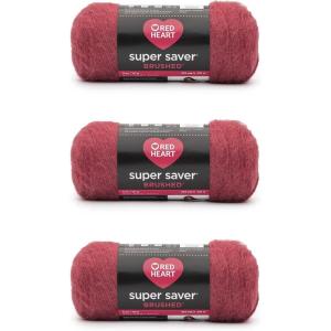 imageRed Heart Super Saver Metallic Light Gray Yarn  3 Pack of 5oz142g  Acrylic  4 Medium Worsted  255 Yards  KnittingCrochetSoft Brick