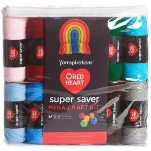 imageRed Heart Super Saver Super Yarn Knit Kit with Accessories for Crochet ampamp Knitting ampamp Amigurumi ProjectsMega Craft Kit