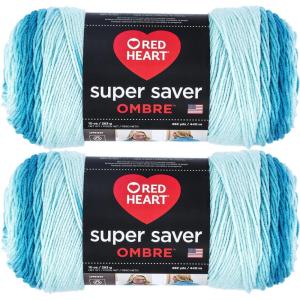 imageRed Heart Super Saver Jumbo Scuba Ombre Yarn  2 Pack of 283g10oz  Acrylic  4 Medium Worsted  482 Yards  KnittingCrochet2 Pack