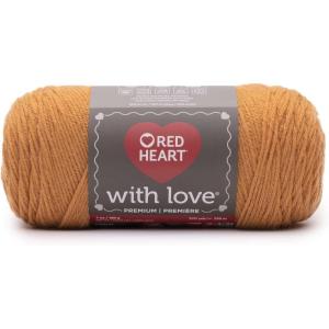 imageRed Heart With Love Metallic Yarn AranTangerine